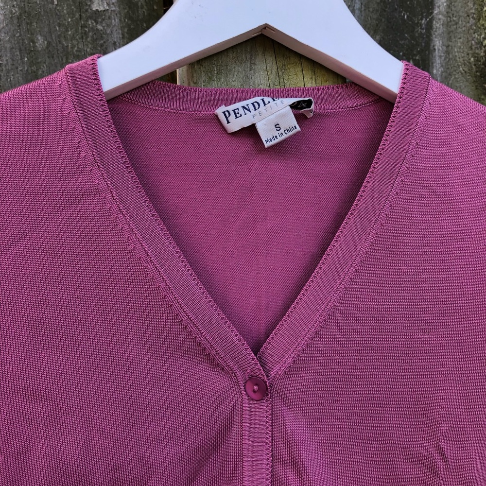 Pendleton Silk Blend Button Down Sweater Sp - image 4